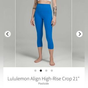 Lululemon Align Leggings Poolside Blue - 6